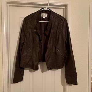 Faux leather jacket